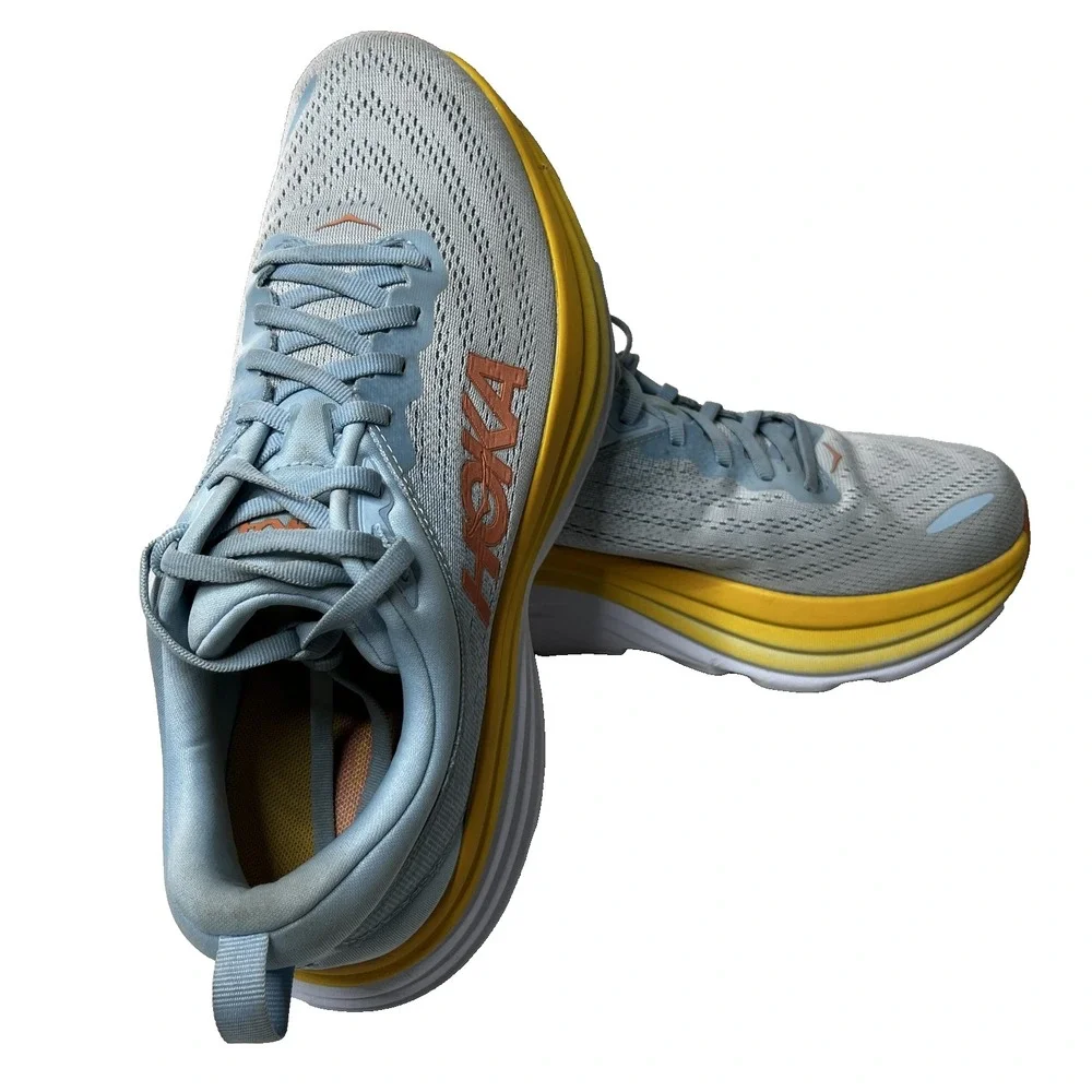 HOKA Bondi 8 Shoes Womens 11B / Men's 10B Cushioned Running Walking Trainers - Picture 12 of 15